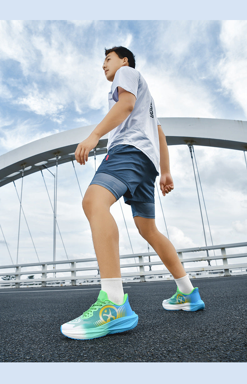 Massk New2025Carbon Plate Popcorn Bottom Running Shoes Men's Marathon Children's Sports Shoes Training Shoes - 图片 25