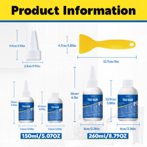 New Small Round Bottle Tile Adhesive for Wall and Floor Tiles, Cement Deformation Strong Bonding Agent, Void Penetration Repair Glue