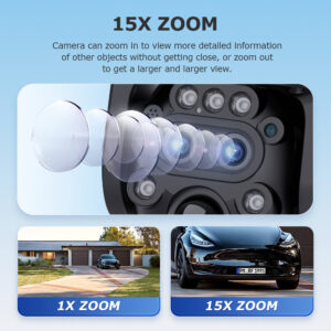 Low power consumption solar surveillance camera with three lenses152x Zoom Pan Tilt Camera UBOX Intelligence