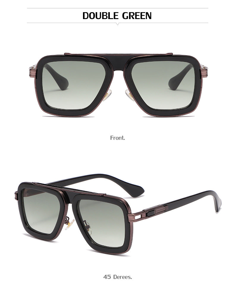 European and American Retro Square Frame Sunglasses for Men, Trendy European and American Punk Style, Internet Celebrity Same Style Sunglasses for Women ins Wind shades - 图片 51