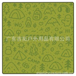 New Moisture-Proof Mat Outdoor Camping Thickened Picnic Mat Graffiti Style2*2Mi Ultrasonic Tent Mat