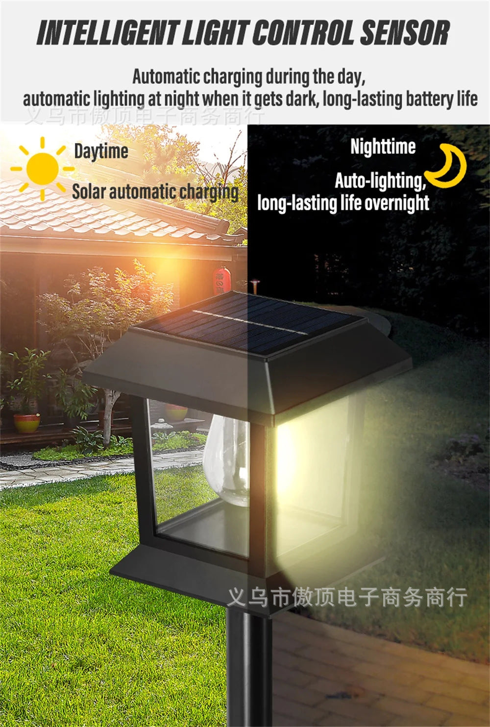 New Solar Lawn Light Outdoor Automatic Sensor Tungsten Lamp Garden Decoration Ground Plug Courtyard Landscape House Light - 图片 10