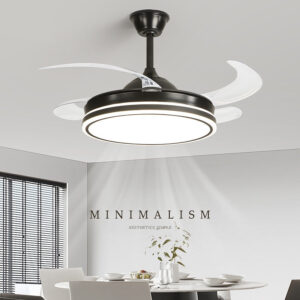 2025New Modern Minimalist Ceiling Fan Light Living Room With Electric Fan Chandelier Dining Room Bedroom421-inch Invisible Fan Light