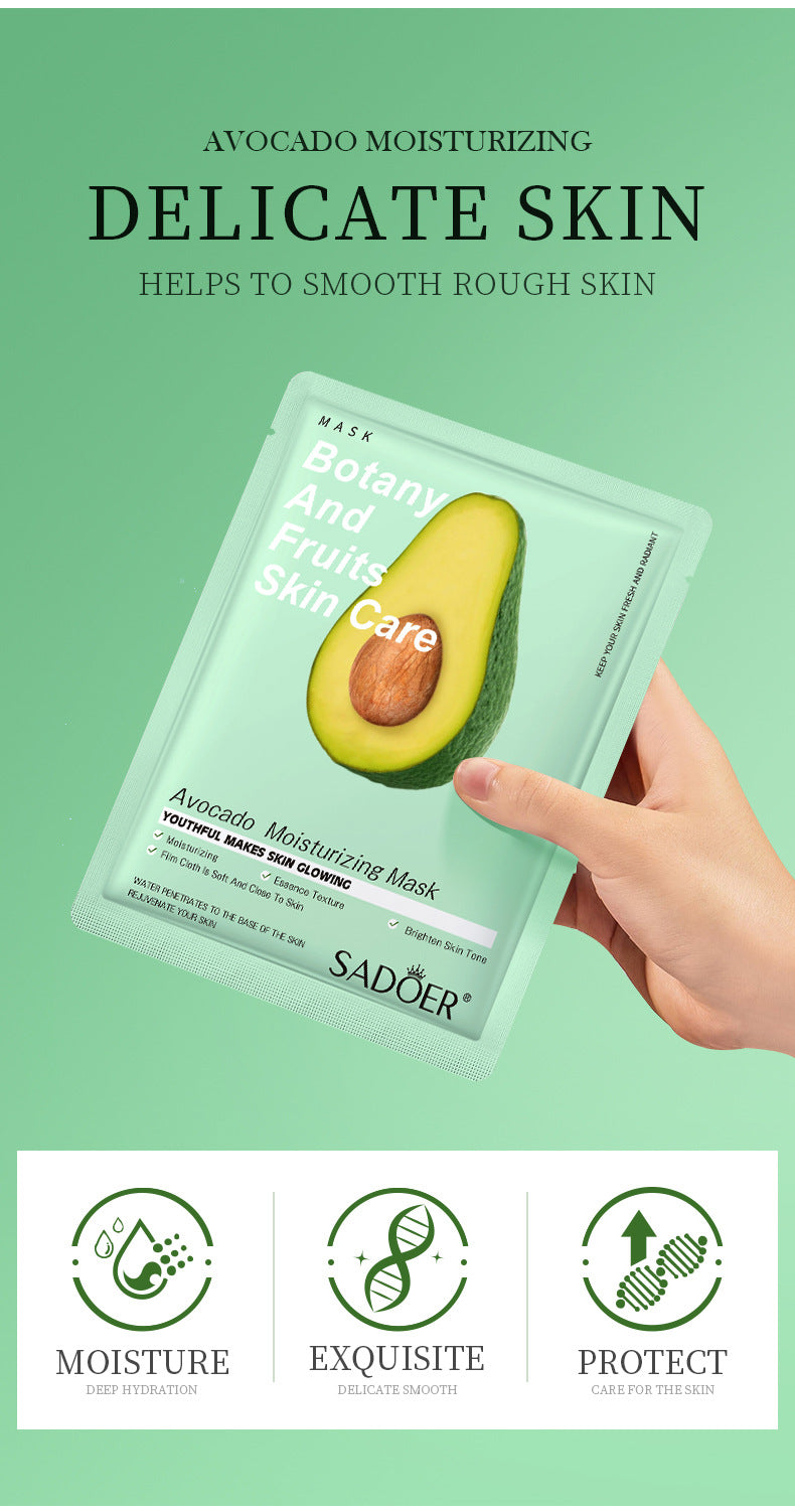 Fruit Mask SADOER Avocado Rose Hydrating Moisturizing Tablets Cross-border Foreign Trade Skincare Wholesale - 图片 32