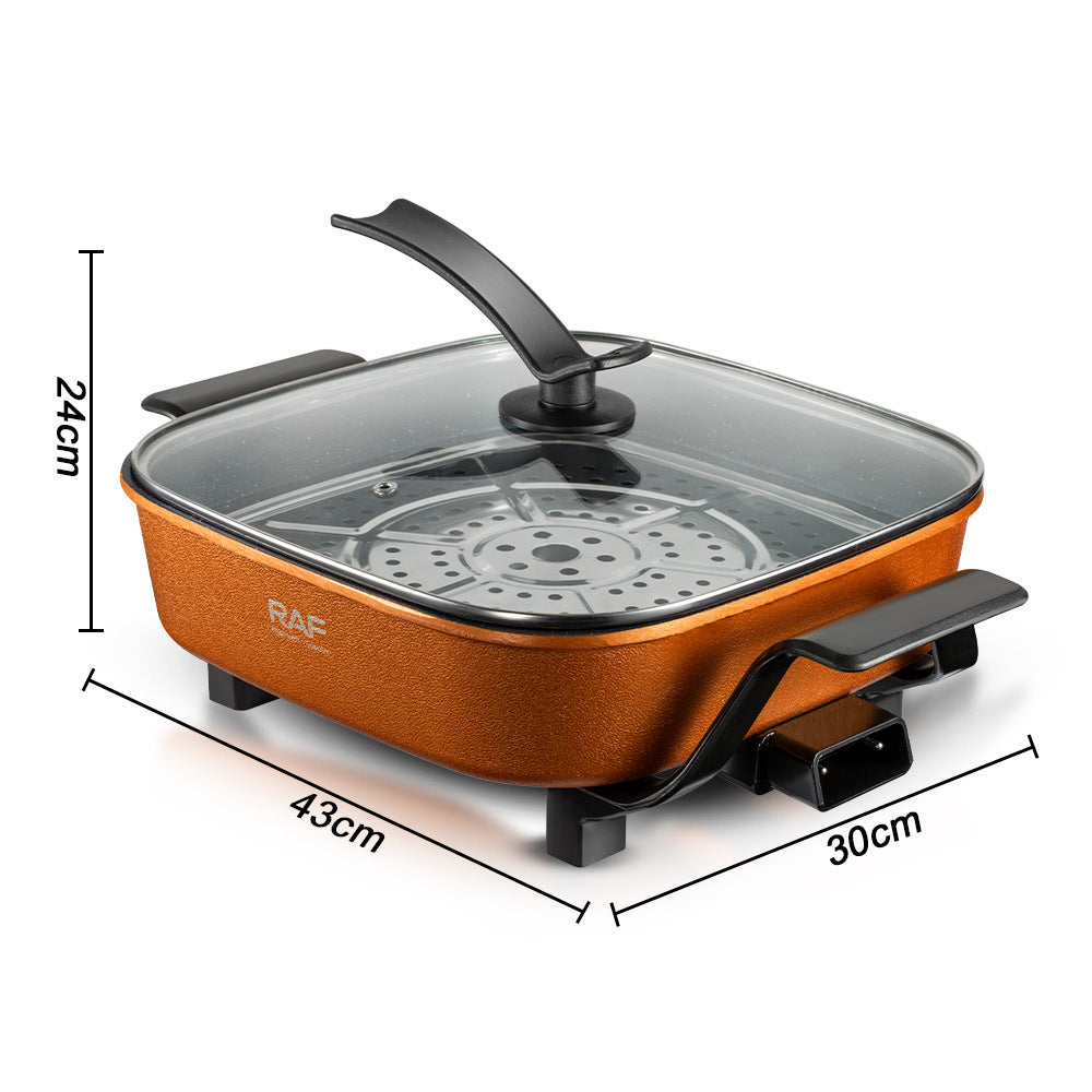 RAF European and American Standard Multifunctional Electric Cooker Household Electric Frying Pan Non-stick Pan Electric Cooker Steamer7LR5411 - 图片 9
