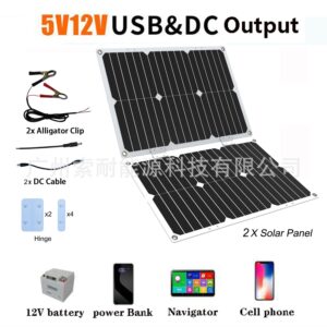 Export36W Monocrystalline Solar Panel850X420mm Solar charging board 5V USB Battery panel
