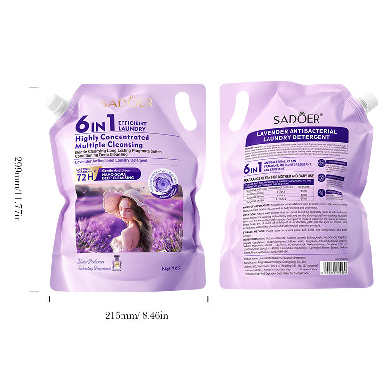 Cross-border Large Capacity Lavender Antibacterial Laundry Detergent2KG Clean Fragrance Export Manufacturer Wholesale - 图片 5