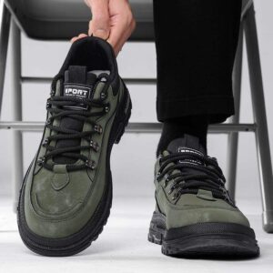 Men's Shoes2025Spring New Thick-Soled Height-Increasing Versatile Retro Low-Cut Martin Boots Men's Outdoor Hiking Mountaineering Shoes