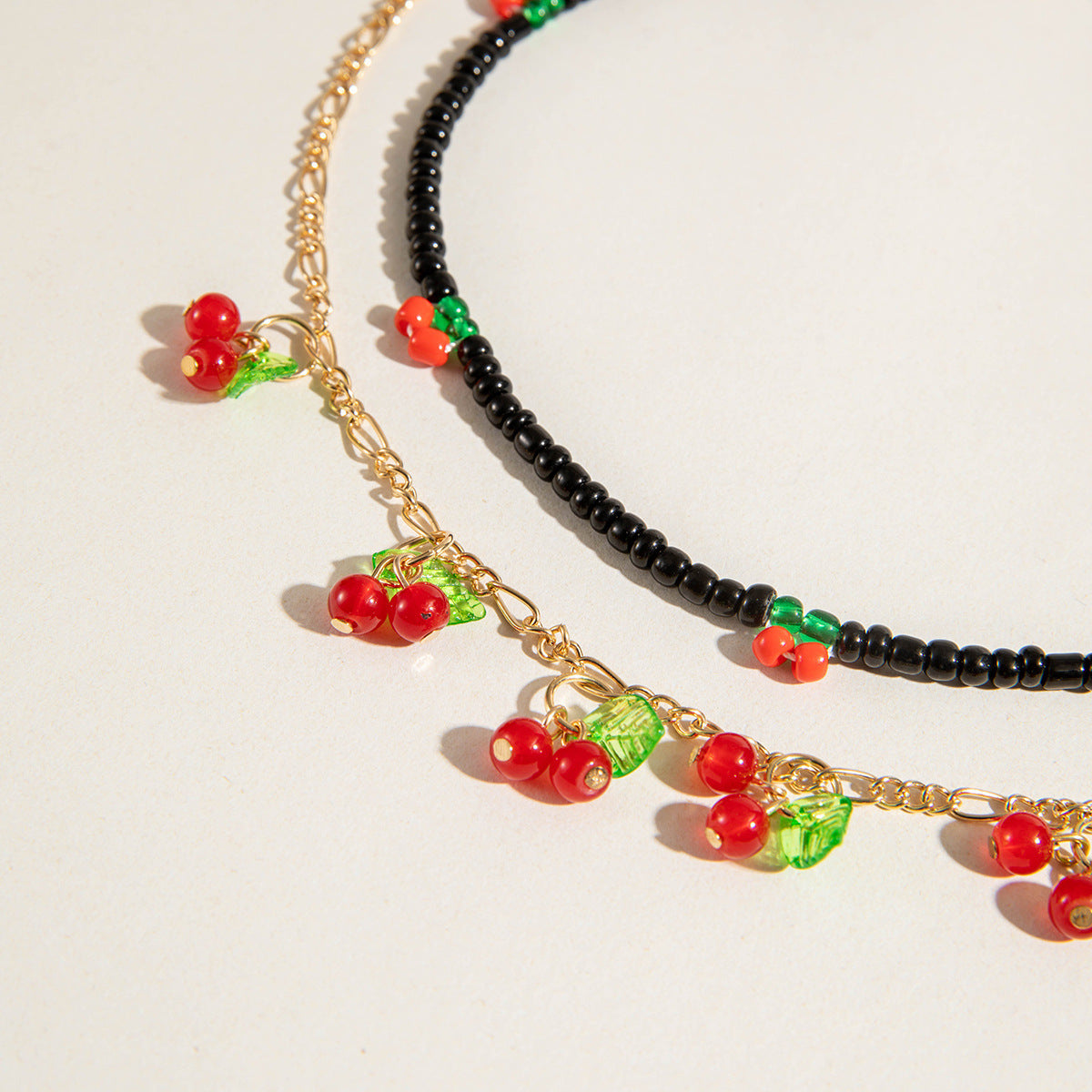 European and American Style Jewelry Light Luxury Imitation Pearl Cherry Necklace High-End Versatile Grass Multi-Layer Stacking Necklace Wholesale - 图片 47