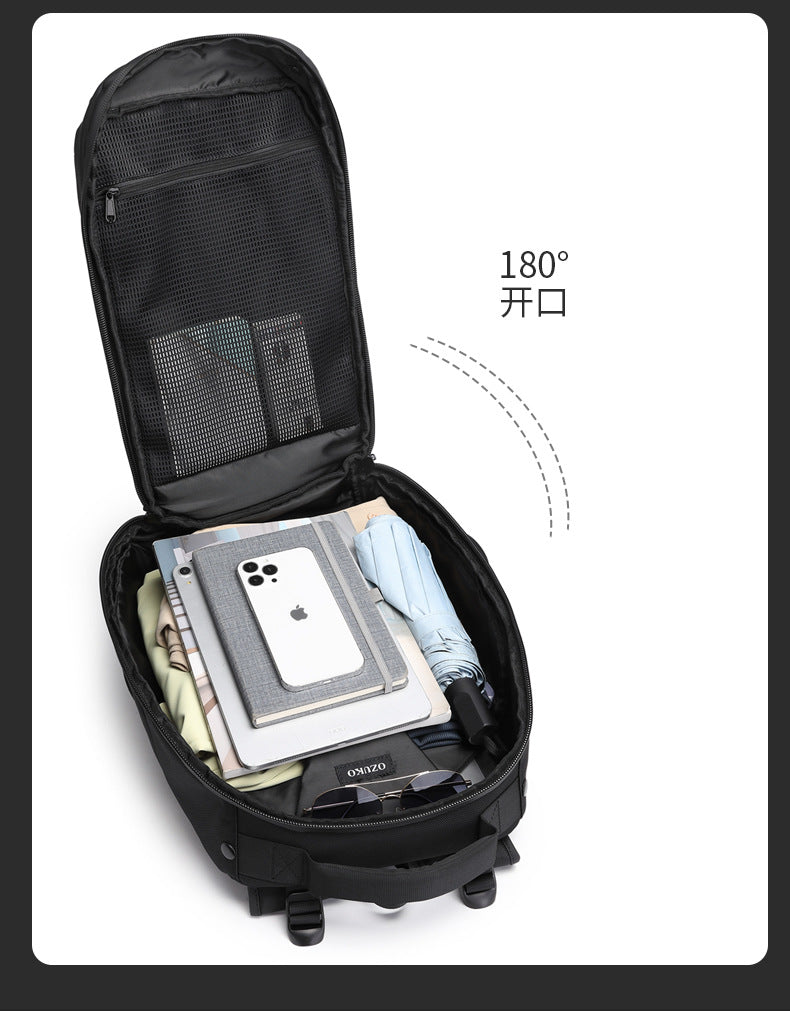 ozuko Business Backpack Men's Waterproof Computer School Bag High-looking commuter travel backpack for college students - 图片 19