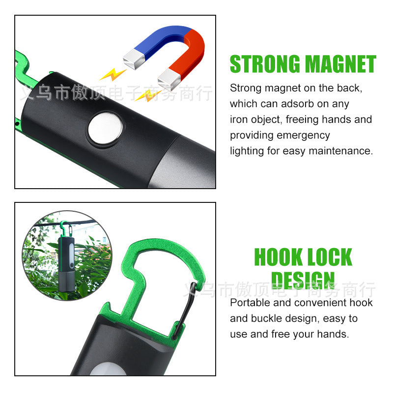 Multifunctional Flashlight Portable Keychain Magnetic Suction Light USB Rechargeable Lighting Work Light LED Sidelight - 图片 4