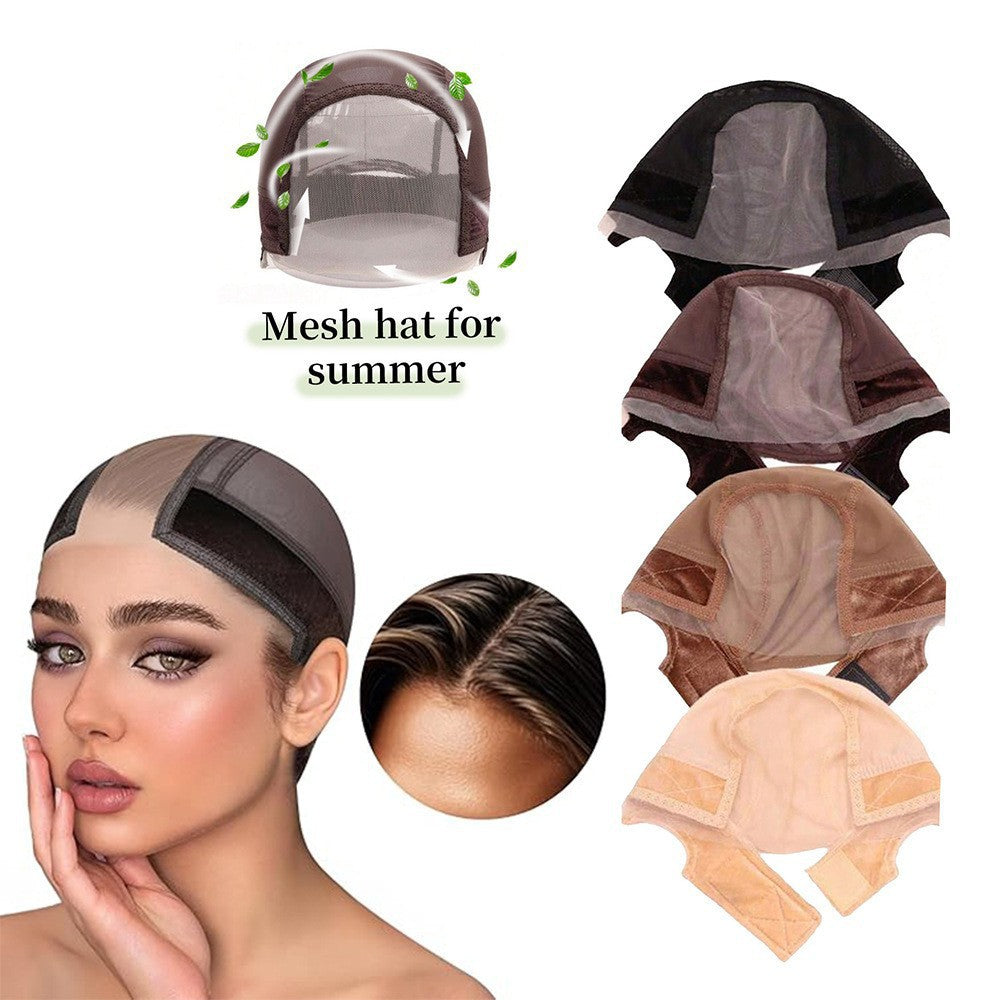 U Fashionable Wig Cap for Export4*5Velvet Lace Wig Cap dome mesh cap - 图片 9