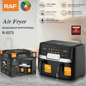 RAF European Standard Dual Tank Air Fryer Dual Compartment Large Capacity Multi-Function Dual Pot Dual Basket Smart Touchscreen Oil-Free