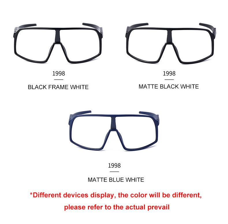 New Colorful Cycling Glasses for Men1998One-piece sunglasses European and American fashion outdoor sports sunglasses - 图片 39