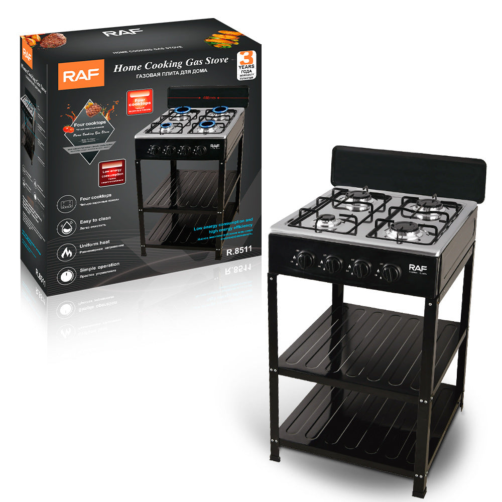 RAF Hot Sale Gas Four-Burner Stove Panel Household Low Energy Liquefied Gas Tabletop Flameout Protection Glass Rotating Flame - 图片 11