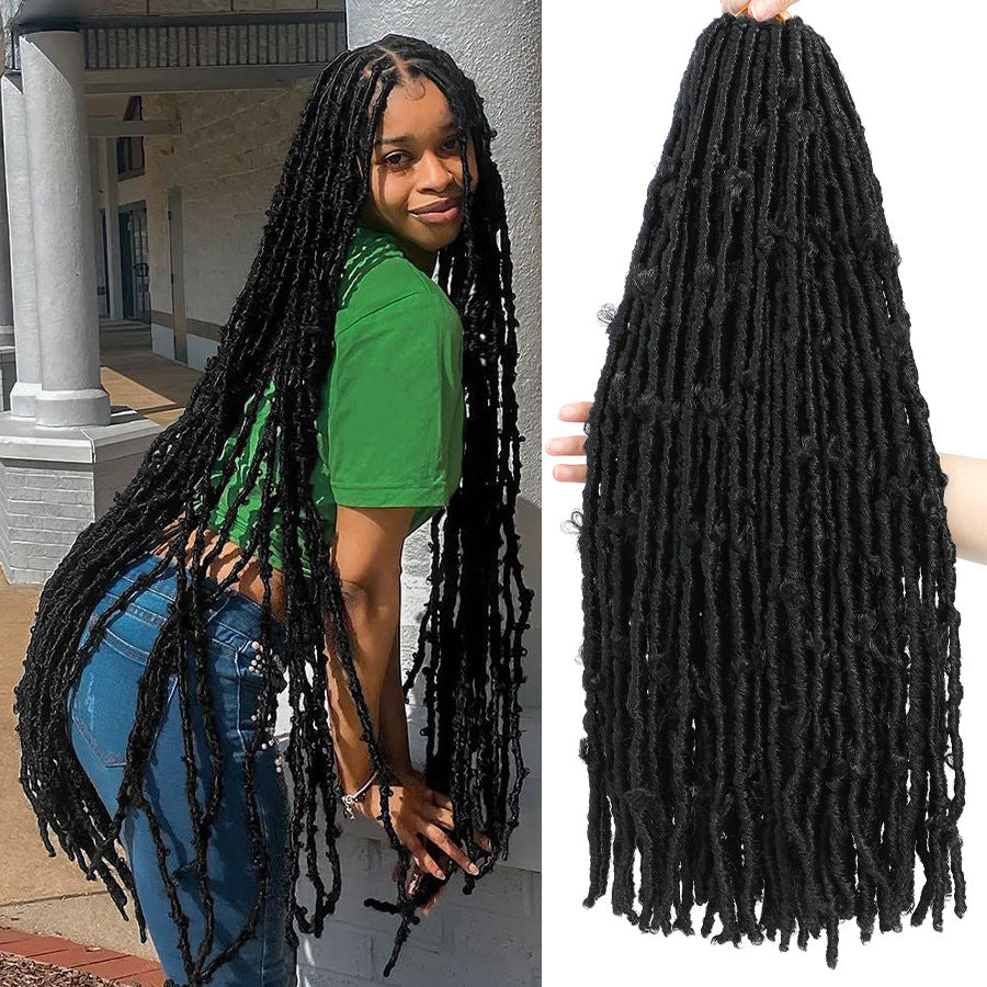 Foreign Trade Dreadlock Crochet Hair Butterfly Locs Crochet Hair Goddess Butterfly Curly Wig - 图片 22