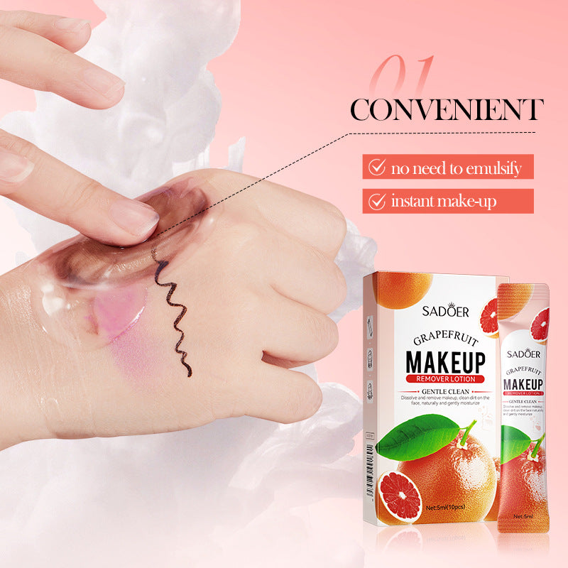 Cross-border Grapefruit Makeup Remover5mlx10pcs Refreshing Gentle Cleansing Care Clean Makeup Remover Export Manufacturer Wholesale - 图片 3