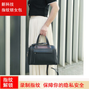 Boston Crossbody Pillow Bag Privacy Protection Fingerprint Unlock Genuine Leather Handbag Commuter Women's Bag Crossbody Bag