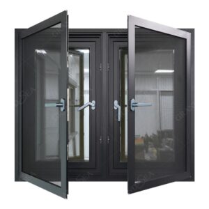 New Products Latest Design Double Glazed Windows Double French Aluminum Window With Grill Design