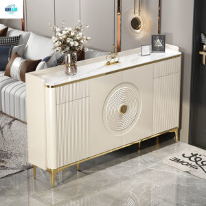 Wall-Mounted Sideboard with Integrated Design, Italian Style Cream Stone Board, Entryway Shoe Cabinet, Large Capacity, Hallway, Corridor, Wall-Mounted Kitchen