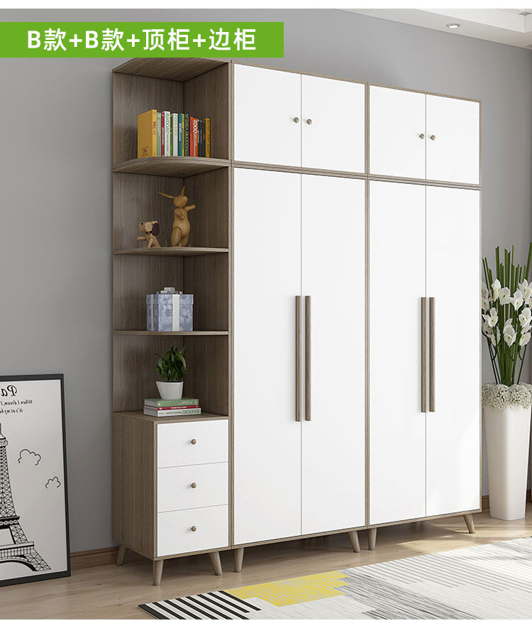 Factory Direct Supply Economical Rental Wardrobe Storage Simple Combination Two-Door Three-Door Panel Storage Apartment Wardrobe - 图片 32