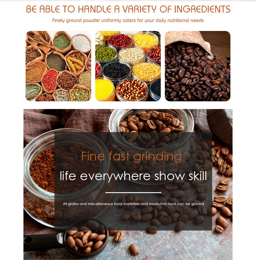 Electric Bean Grinder Dry Grinder Lightweight Household Grinding Cup Portable Coffee Bean Grinder - 图片 12