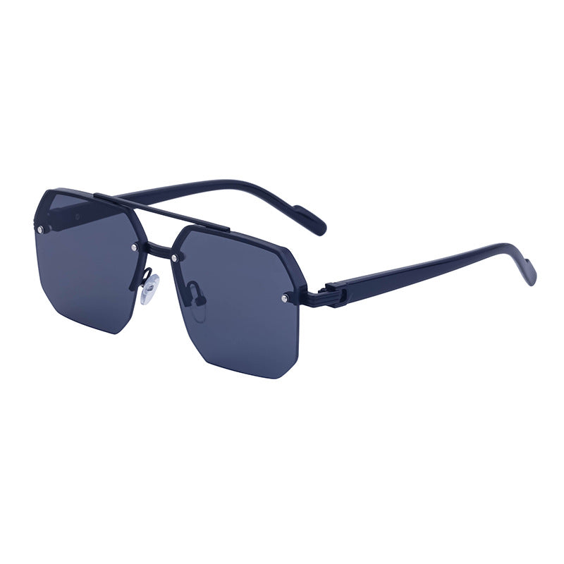 2025New style sunglasses with a high-end feel, European and American half-frame glasses, fashionable sunglasses for women with UV protection sunglasses - 图片 8