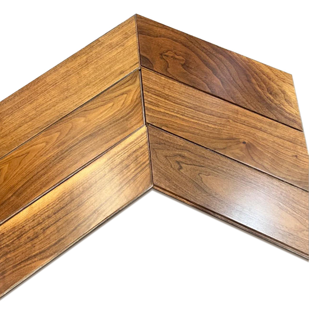 Engineered Three Layer Black Walnut Hardwood Flooring Durable UV Finish Splash-Resistant Smooth Touch for Outdoor Park - 图片 5