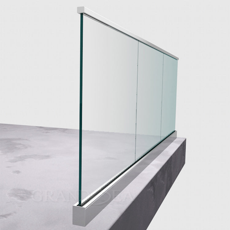 Contemporary Design Aluminum Glass Clamp Balcony Balustrades Handrail for Apartment Use - 图片 5