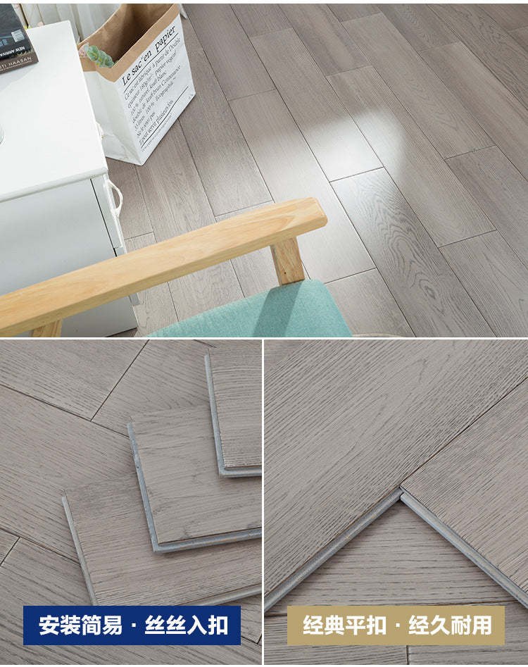 In-stock Solid Oak Flooring from Source Scar Modification Hand Scratch Pattern Original Wood Floor Solid Wood with Dragon Bone Design - 图片 29