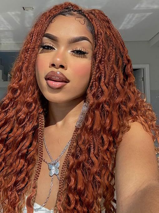 Cross-border European and American Synthetic Hair Wigs Box Braids Bohemian Curly Three-strand Braid Fly Hook Needle Hair Braid - 图片 10