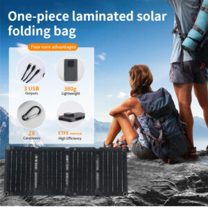 10W Solar Panel Solar Folding Bag ETFE Efficient Mobile Phone Power Bank Outdoor Portable Photovoltaic Power Supply