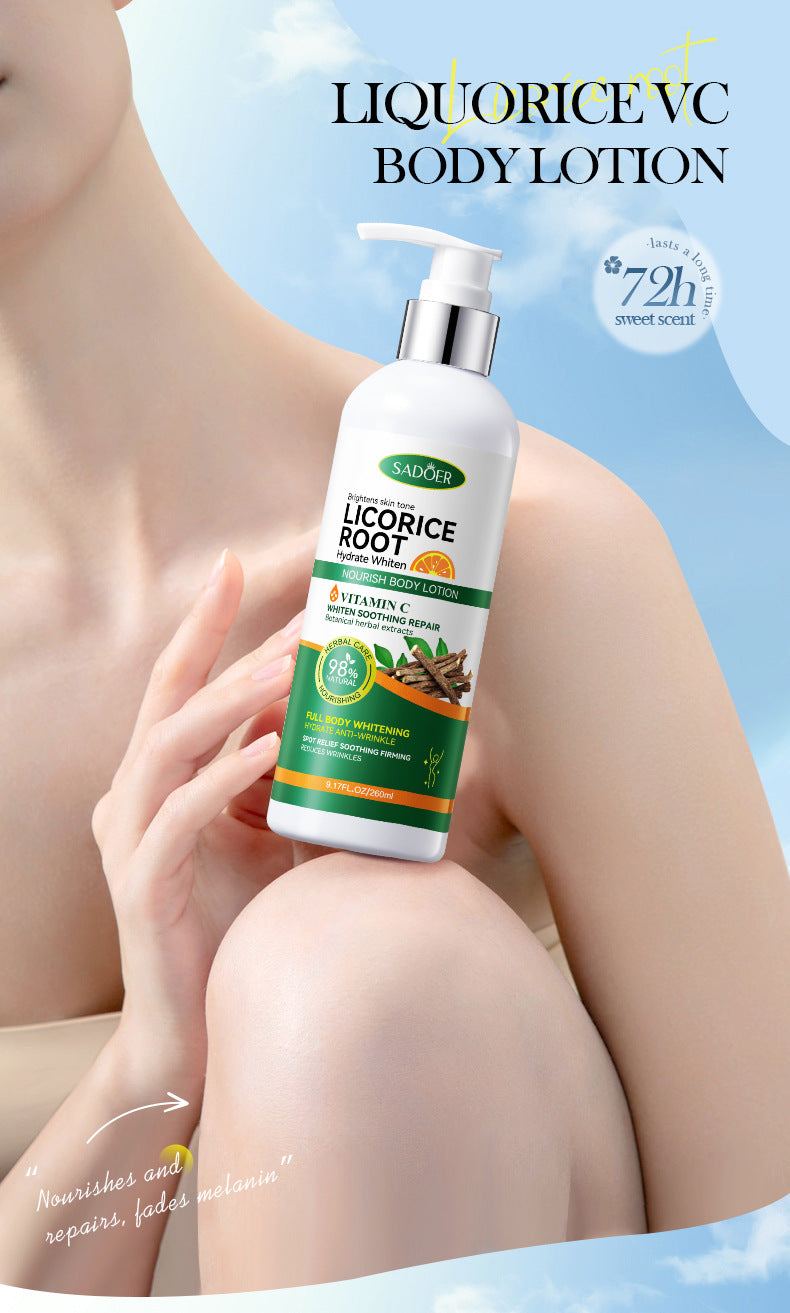 Licorice VC Body Lotion260gSADOER Whitening, hydrating, moisturizing skin care cross-border wholesale - 图片 6