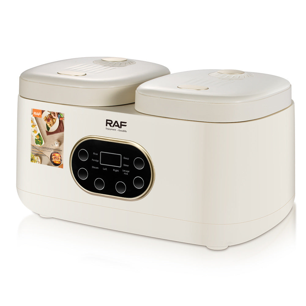 RAF European Standard Rice Cooker Smart2L Fully Automatic Health Care Household Stainless Steel Double Pot Multi-Functional R.5419 - 图片 3