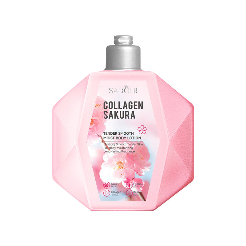 Sakura Body Lotion300ml SADOER Collagen Tender and Smooth Skin Lotion Cross-Border Wholesale - 图片 6