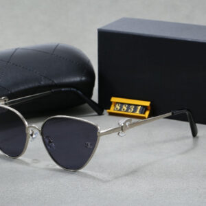 Xiaoxiang Big Brand Fashion Metal Cut Edge Sunscreen Sunglasses Trendy Street Style Brightening Slimming Sunglasses sunglasses