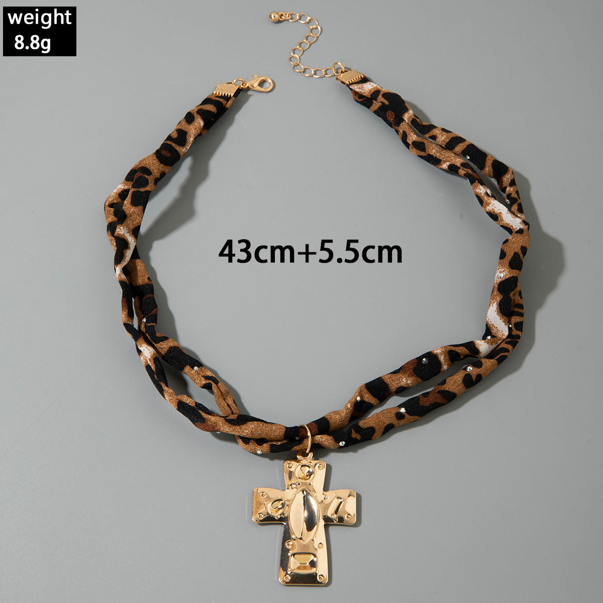 European and American Style Ocean-themed Cross Conch Starfish Pendant Leopard Print Exaggerated Necklace Collarbone Chain Jewelry - 图片 26