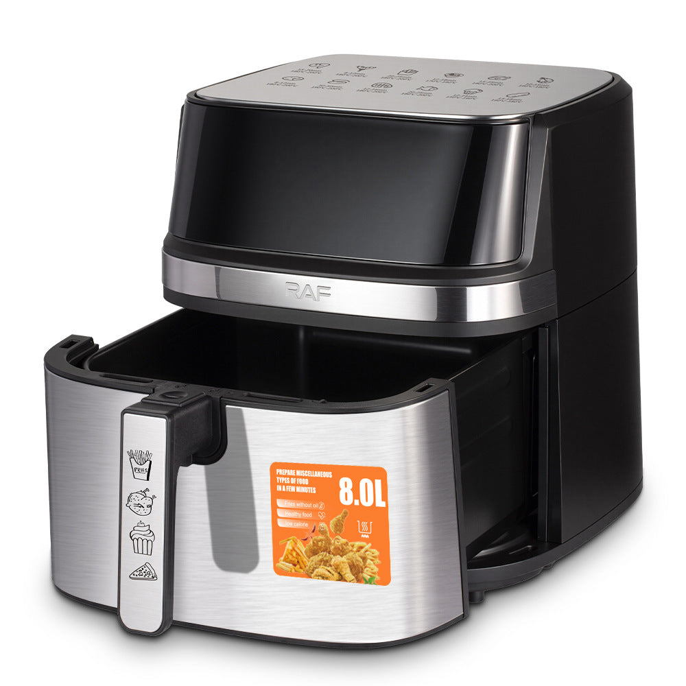 RAF European Standard8L Multifunctional Household Electric Fryer Visual Intelligent Touch Screen Oil-free Air Fryer Large Capacity - 图片 3
