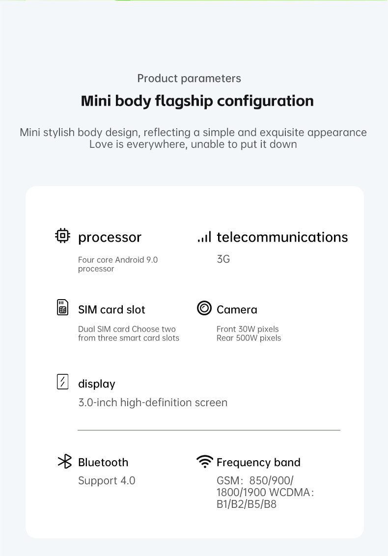 XS24pro Mini Mobile Phone3.0Inch Android Quad-Core Backup Ultra-Small Pocket Traditional Chinese Foreign Language - 图片 30