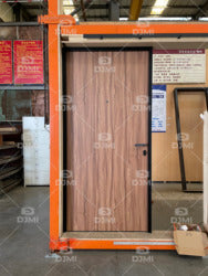Factory Wholesale Aluminum Wood Ecological Doors for Houses Interior Modern Design Black Steel Frame Interior Wooden Door - 图片 9