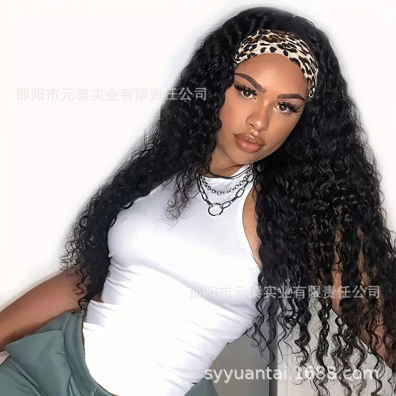 Curly Headband Wig Human Hair 10-24 Inch Headband Wigs - 图片 10