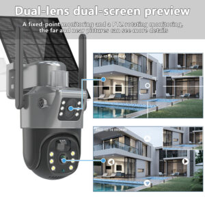 V380Solar Monitor Outdoor Dual Screen Binocular Camera4gsolarcamera Camera