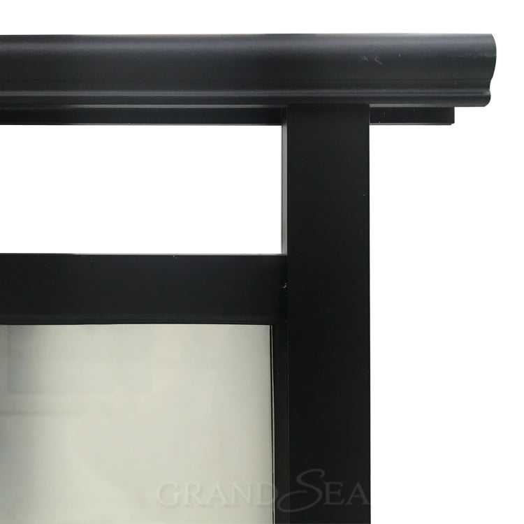 Factory Wholesale Price Matte Black Frame Stair Glass Railing Prices Design - 图片 3