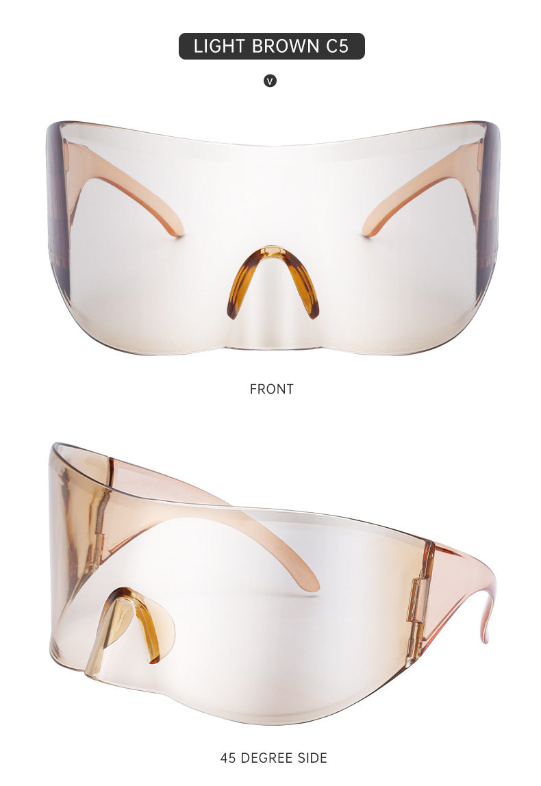 Outdoor Cycling Mercury Sunglasses for Women, European and American Style, Large Frame, Sun Protection Sunglasses for Men, Sports Windproof Glasses shades - 图片 25