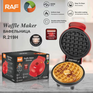 RAF Sandwich Maker Household EU Plug Multifunctional Double-Sided Waffle Heating Cake Bread Breakfast Machine