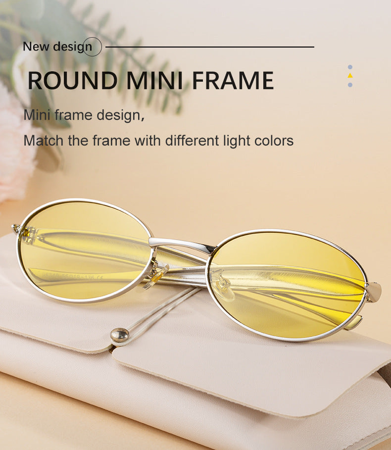 Oval Sunglasses for Women2025New European and American Style Personality Sunglasses with High-end Feel, Sun Protection, Trendy Fashion Glasses - 图片 15