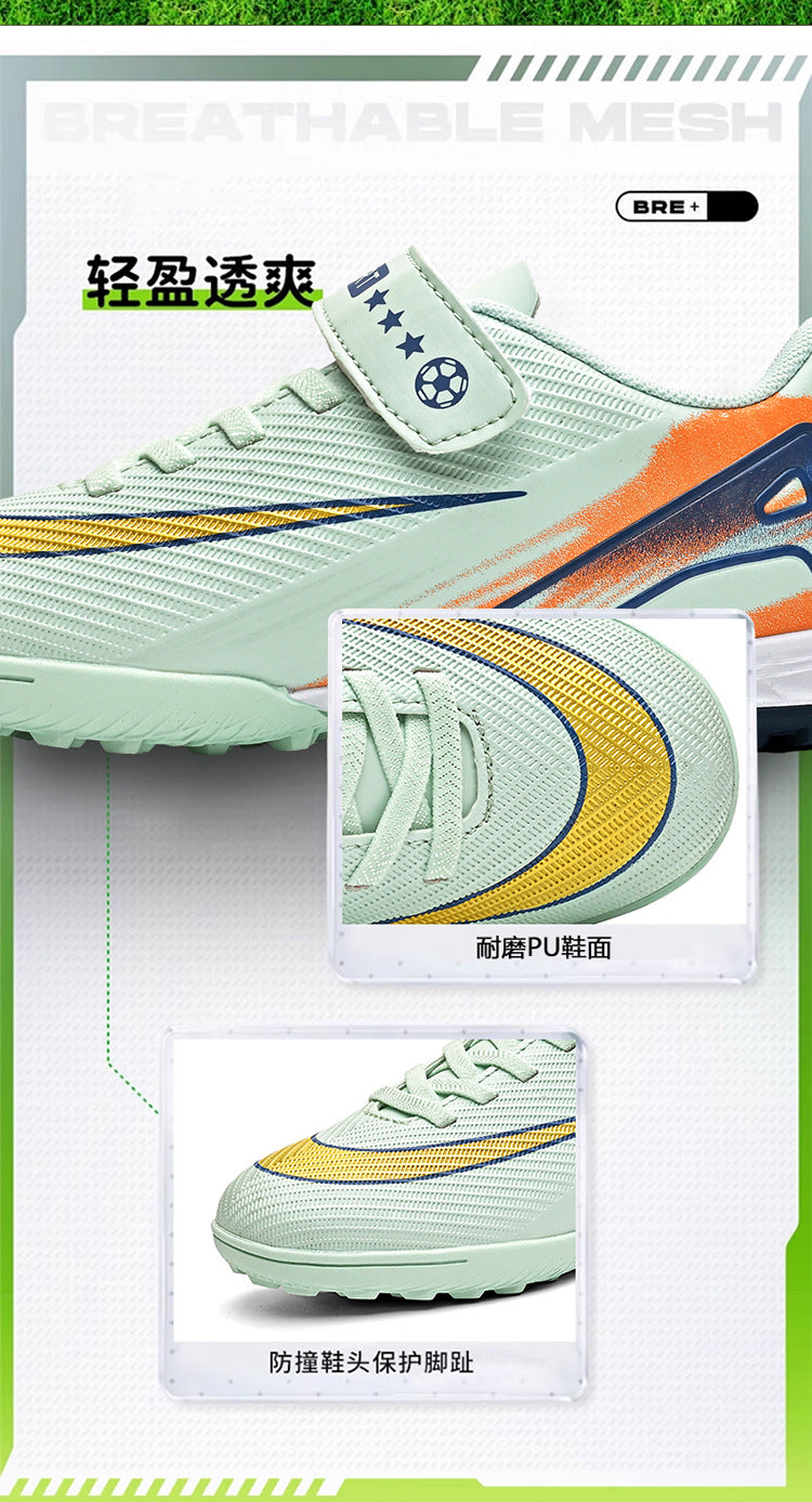 2025World Cup Children's Soccer Shoes Boys Youth Students Girls Spike Long Spike Competition Training Sports Shoes - 图片 15