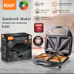 Household Fully Automatic Sandwich Maker Heating Toast Double-sided Breakfast Machine Multifunctional Light Food Bread Maker