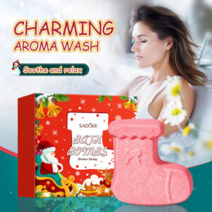 Cross-Border Christmas Stocking Bath Bombs SADOER Deep Cleansing Body Bath Bath Salts Export Manufacturer Wholesale
