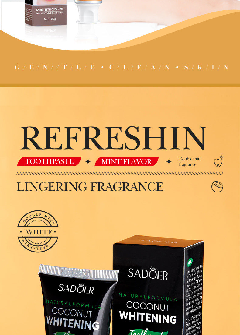 Toothpaste SADOER Vitamin C Coconut Oral Care Gum Protection Wholesale Live Streaming - 图片 12